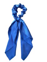 Scrunchi med et lille tørklæde - støvet blå